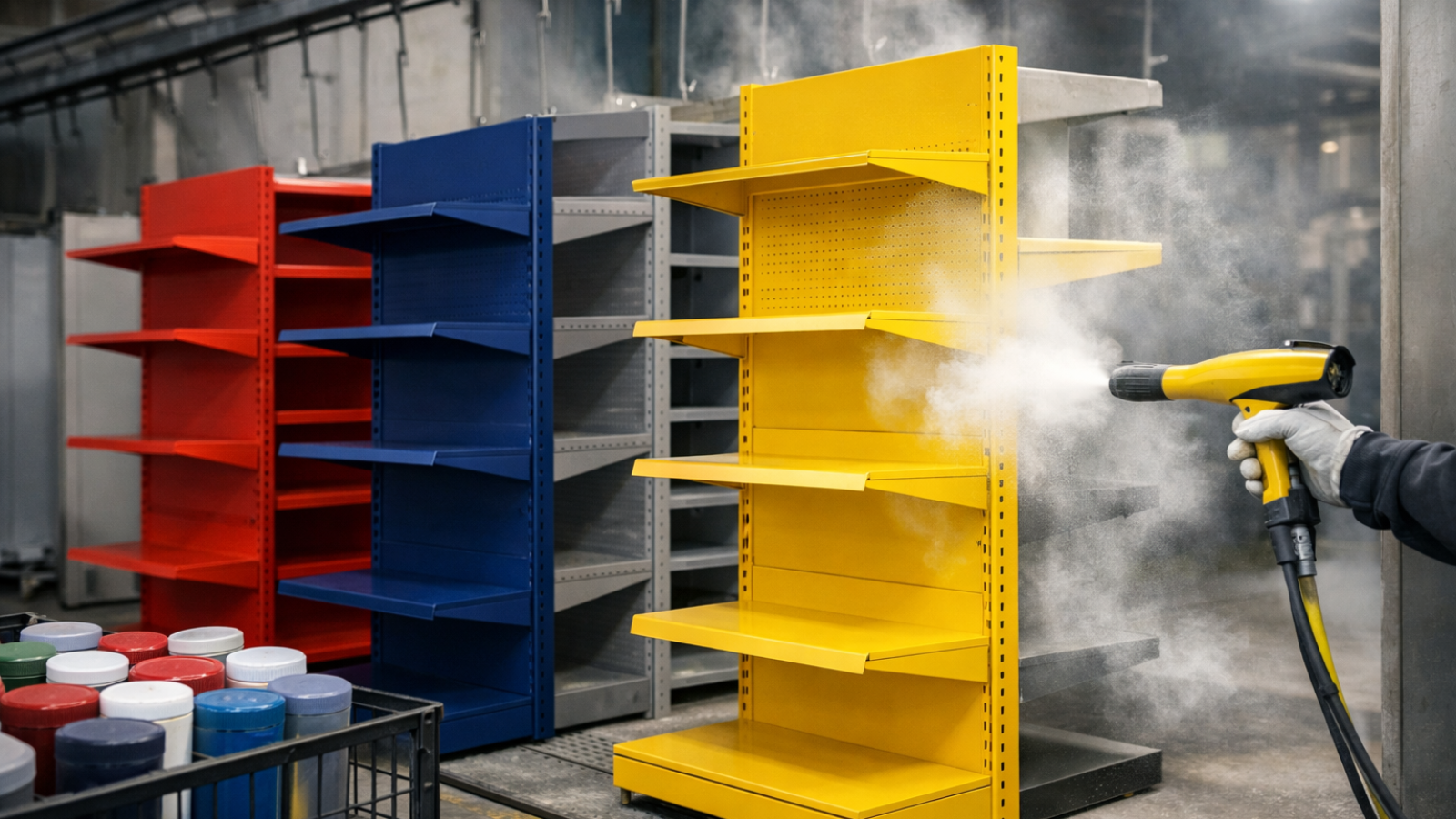 Farba proszkowa do Regałów Sklepowych